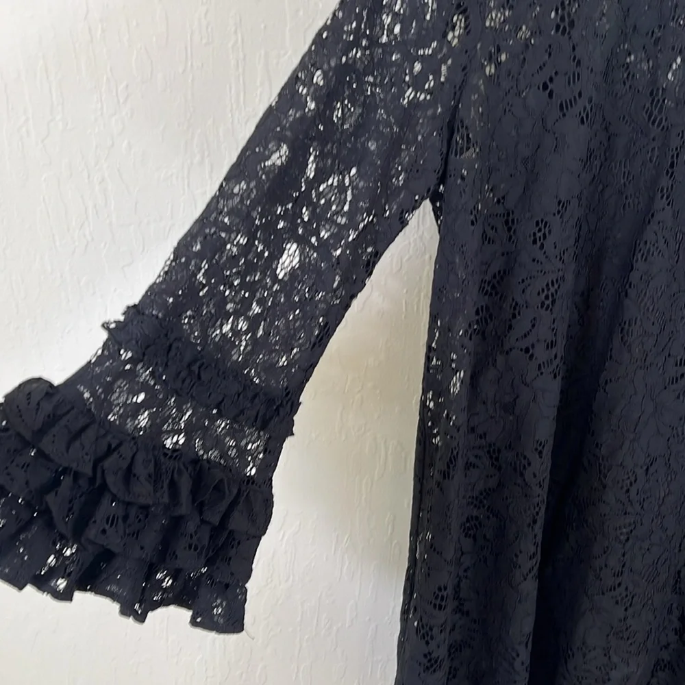 Black lace minidress new NWT size m medium Who What Wear - Picture 2 of 6